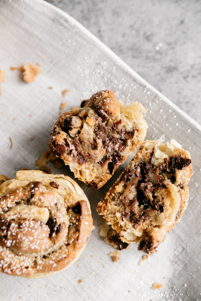puff pastry cookie dough pinwheels 
