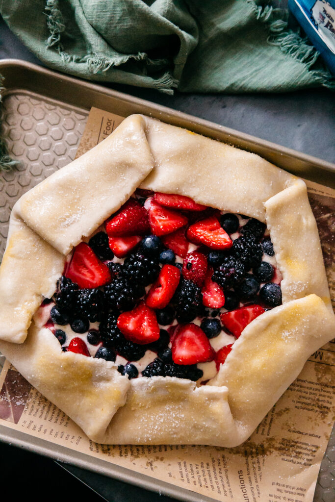 Triple Berry Cheesecake Galette 