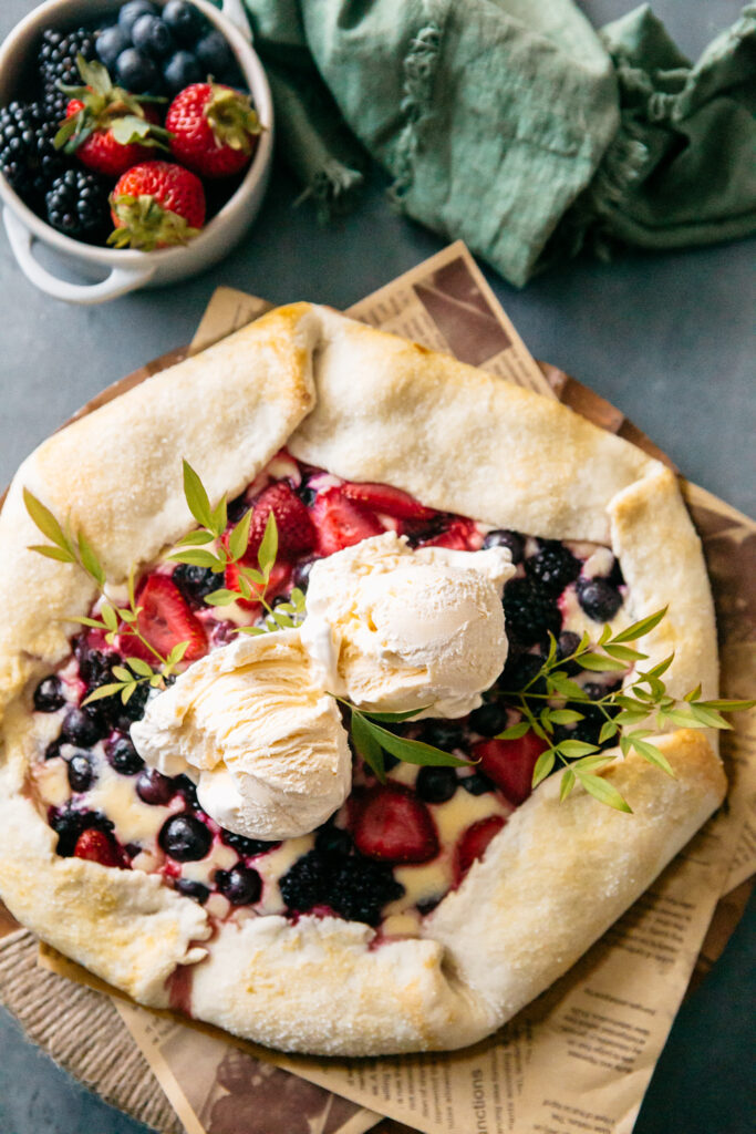 Triple Berry Cheesecake Galette 