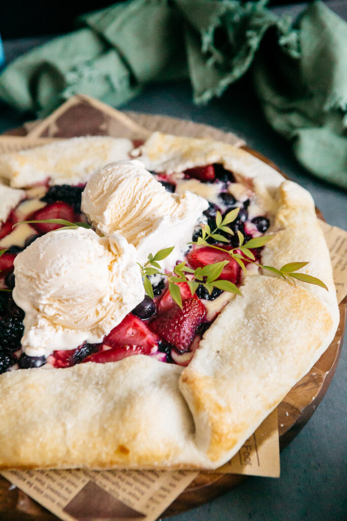 Triple Berry Cheesecake Galette 