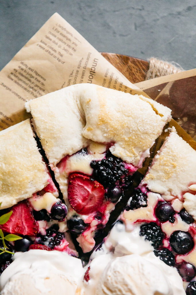 Triple Berry Cheesecake Galette 