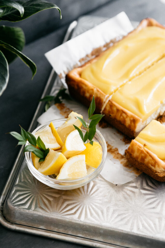 Lemon Curd Cheesecake Bars 