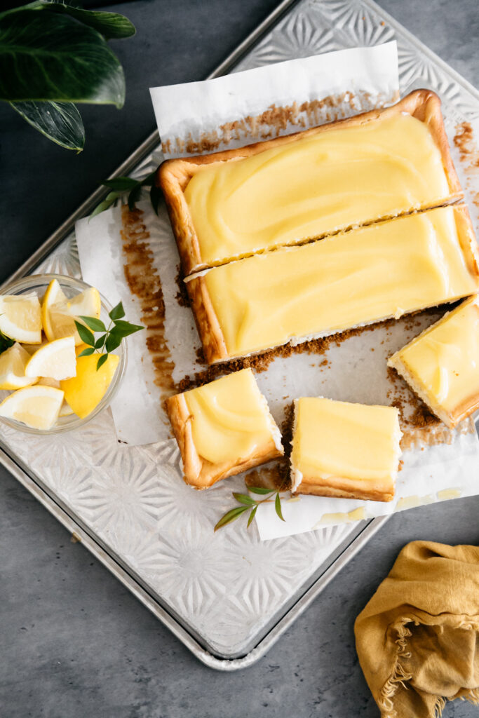 Lemon Curd Cheesecake Bars 