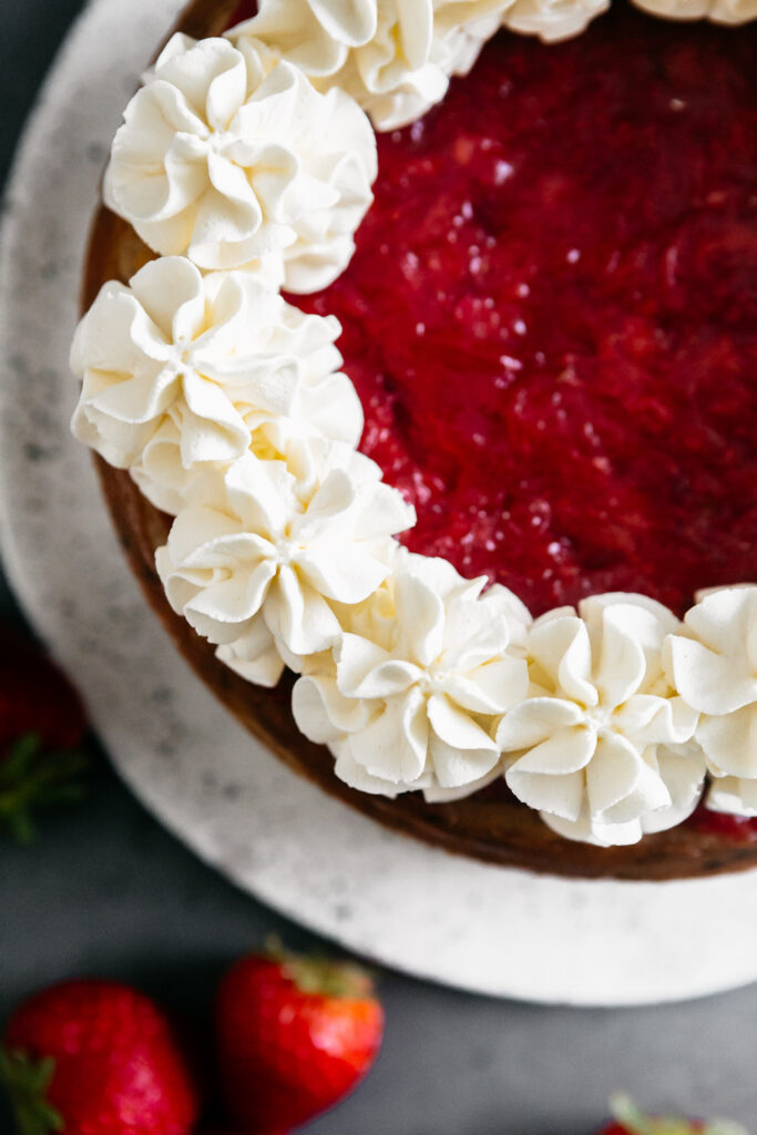 Strawberries and Cream Cheesecake