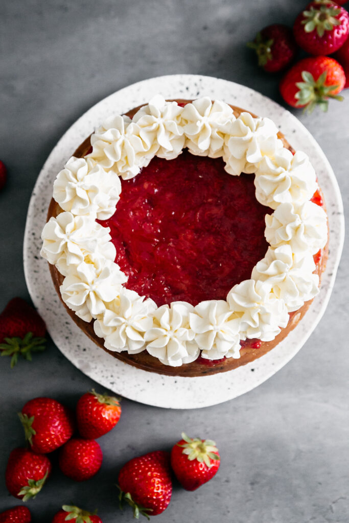 Strawberries and Cream Cheesecake