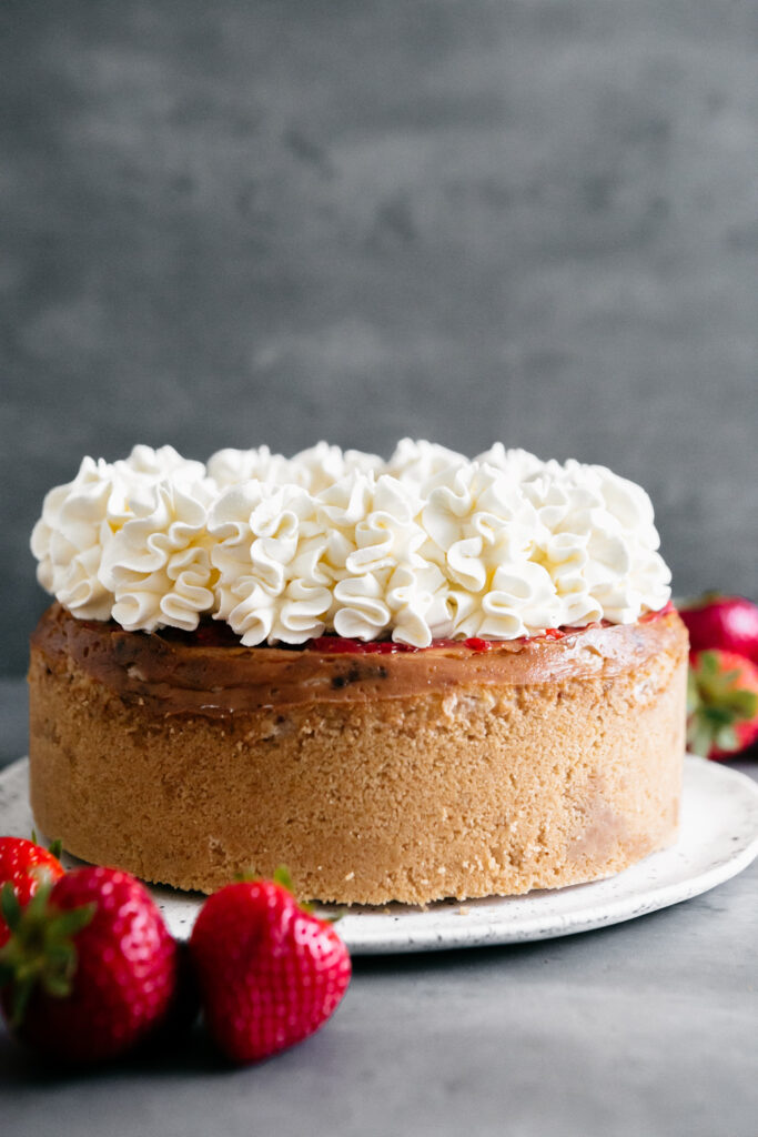 Strawberries and Cream Cheesecake