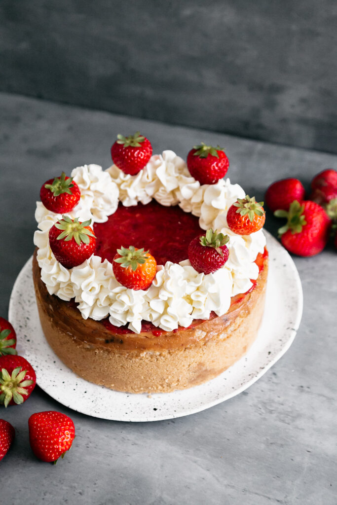 Strawberries and Cream Cheesecake