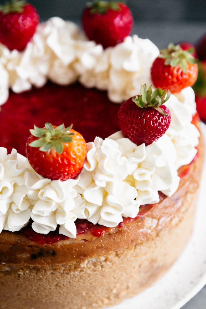 Strawberries and Cream Cheesecake