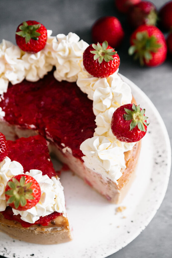 Strawberries and Cream Cheesecake