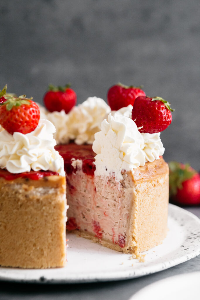 Strawberries and Cream Cheesecake