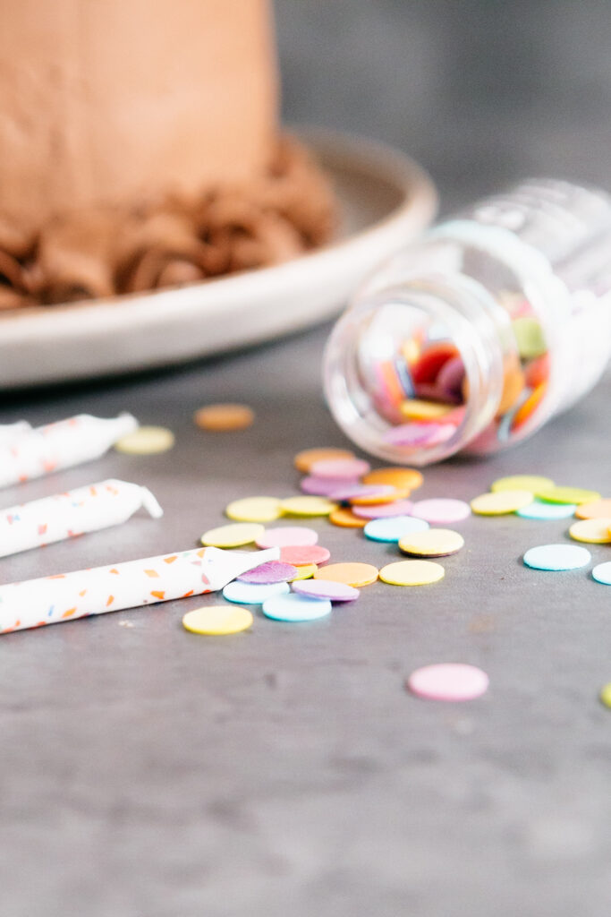 sprinkles spilled on a table 