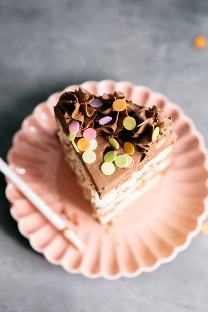 Yellow Cake with Milk Chocolate Frosting