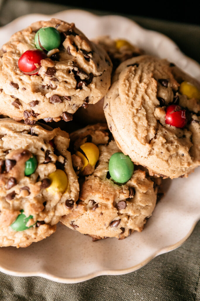 Roasted Peanut M&M Cookies