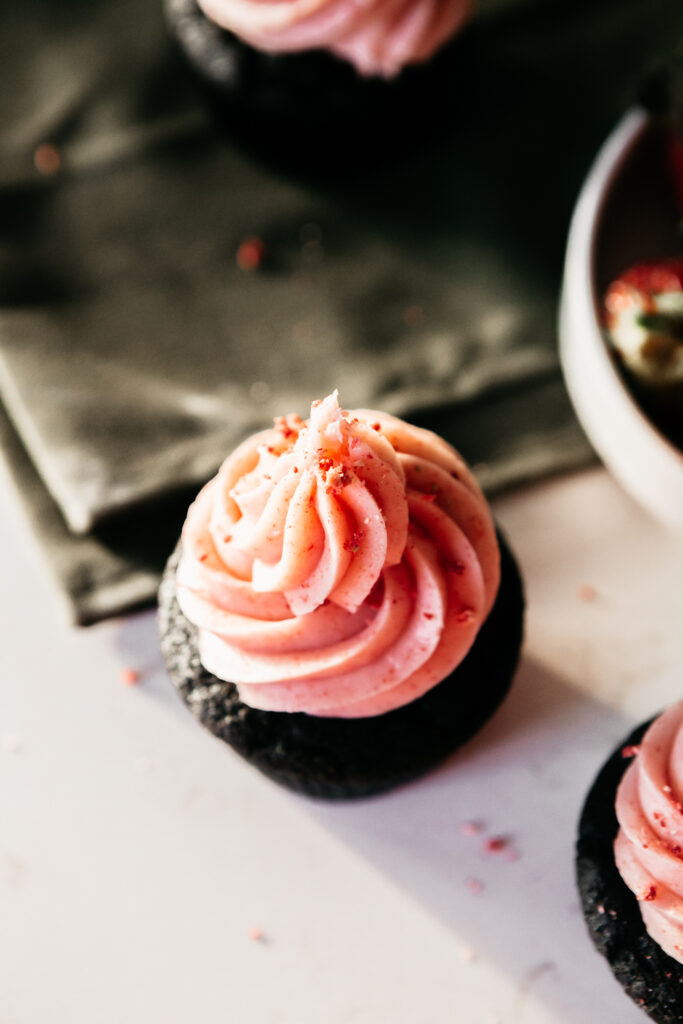 Chocolate-Covered Strawberry Cupcakes