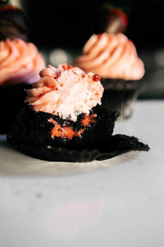 Chocolate-Covered Strawberry Cupcakes