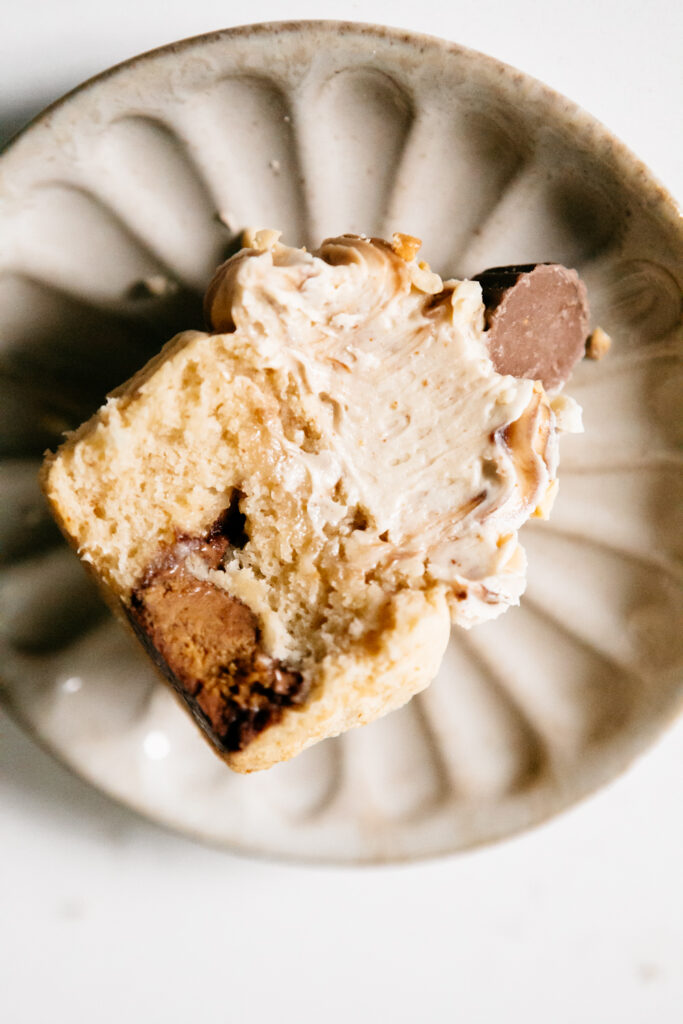 Peanut Butter Chocolate Swirled Cupcakes