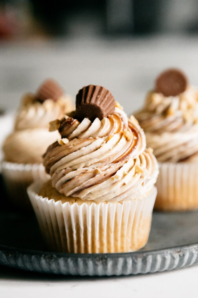 Peanut Butter Chocolate Swirled Cupcakes