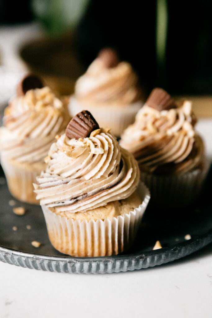 Peanut Butter Chocolate Swirled Cupcakes