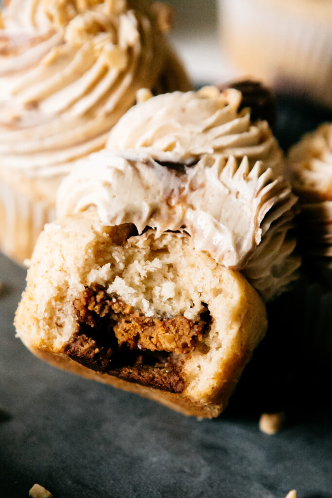 Peanut Butter Chocolate Swirled Cupcakes