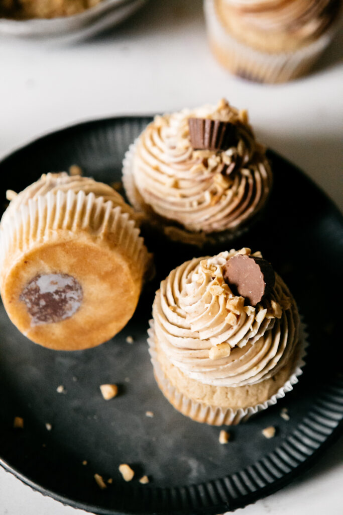 Peanut Butter Chocolate Swirled Cupcakes